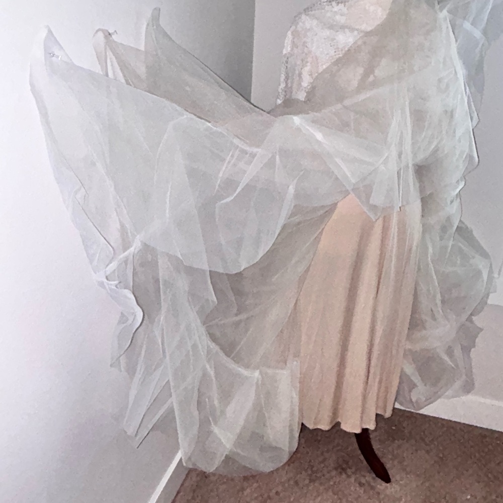 Tadashi Shoji Wedding Dress Size 14 fits like a 12 - Picture 8 of 16